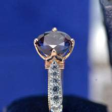 Load image into Gallery viewer, 2 Carat Alexandrite Engagement White Gold Ring