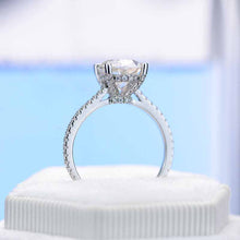Load image into Gallery viewer, 3 Carat Oval Giliarto Moissanite Hidden Halo Engagement Ring