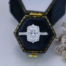 Load image into Gallery viewer, 3 Carat Giliarto Radiant Cut Moissanite Halo Engagement Ring