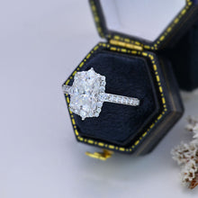 Load image into Gallery viewer, 3 Carat Giliarto Radiant Cut Moissanite Halo Engagement Ring