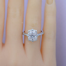Load image into Gallery viewer, 3 Carat Giliarto Radiant Cut Moissanite Halo Engagement Ring