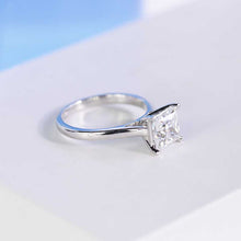 Load image into Gallery viewer, 8x8mm Princess Cut Moissanite Diamond White Gold Giliarto Engagement Ring
