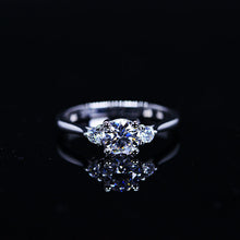 Load image into Gallery viewer, 1 Carat Three Stone Giliarto Moissanite White Gold Engagement  Ring