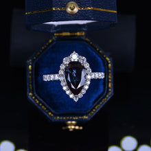 Load image into Gallery viewer, Luxury 3 Carat Pear Cut Halo Alexandrite 14K Solid White Gold