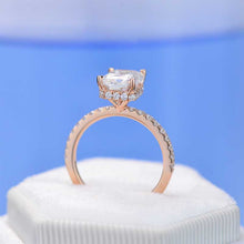 Load image into Gallery viewer, 3 Carat Giliarto Radiant Cut Moissanite Hidden Halo Engagement Ring