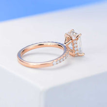 Load image into Gallery viewer, 3 Carat Giliarto Radiant Cut Moissanite Hidden Halo Engagement Ring