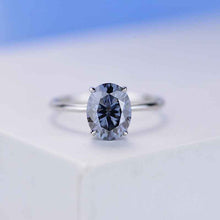 Load image into Gallery viewer, 2 Carat Gray Moissanite 14K White Gold Engagement Promissory Ring