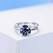 Load image into Gallery viewer, 2 Carat Alexandrite Engagement Eternity White Gold Rings Set