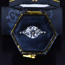 Load image into Gallery viewer, 2 Carat Moissanite Celtic Engagement Black Gold Ring