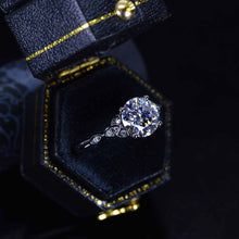 Load image into Gallery viewer, 2 Carat Moissanite Celtic Engagement Black Gold Ring