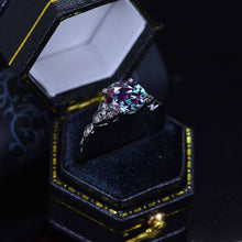 Load image into Gallery viewer, 2 Carat Alexandrite Celtic Engagement Black Gold Ring