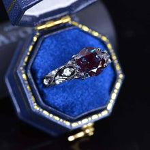 Load image into Gallery viewer, 2 Carat 14K Black Gold Alexandrite Celtic Engagement Ring