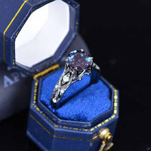 Load image into Gallery viewer, 2 Carat 14K Black Gold Alexandrite Celtic Engagement Ring