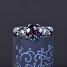 Load image into Gallery viewer, 2 Carat 14K Black Gold Alexandrite Celtic Engagement Ring