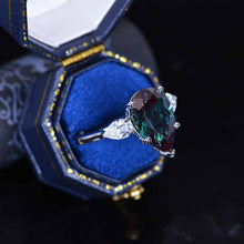 Load image into Gallery viewer, 5.5 Pear Cut Alexandrite White Gold Engagement Ring