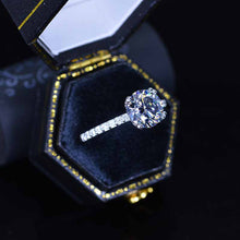 Load image into Gallery viewer, 2 Carat Gray Grey Giliarto Moissanite 14K Gold Engagement Ring