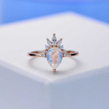 Load image into Gallery viewer, Pear Cut Genuine Moonstone Ring