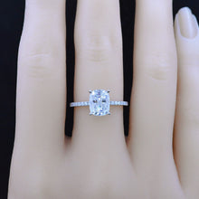 Load image into Gallery viewer, 3 Carat Oval Giliarto Moissanite Hidden Halo Engagement Ring