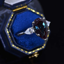 Load image into Gallery viewer, 5.5 Pear Cut Alexandrite White Gold Engagement Ring