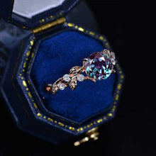 Load image into Gallery viewer, 2 Carat Alexandrite Floral Rose Gold Engagement Ring