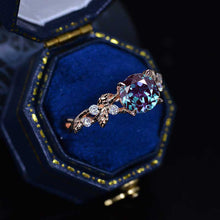 Load image into Gallery viewer, 2 Carat Alexandrite Floral Rose Gold Engagement Ring