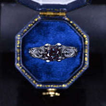 Load image into Gallery viewer, 14K Black Gold Alexandrite Celtic Engagement Ring