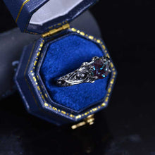 Load image into Gallery viewer, 14K Black Gold Alexandrite Celtic Engagement Ring