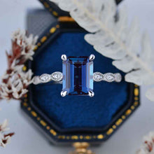 Load image into Gallery viewer, 3 Carat Emerald Cut Alexandrite Luxury Vintage Ring