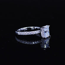 Load image into Gallery viewer, 1 Carat Giliarto Radiant Moissanite Hidden Halo Engagement 14K White Gold Ring