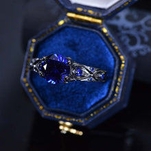 Load image into Gallery viewer, 14K Black Gold 3 Carat Sapphire Celtic Engagement Ring