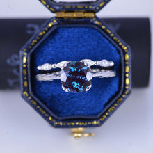 Load image into Gallery viewer, 2 Carat Alexandrite Engagement Eternity Rings Eternity Set
