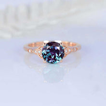 Load image into Gallery viewer, 2 Carat Alexandrite Celtic Engagement Ring 14K Yellow Gold