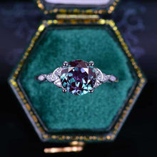 Load image into Gallery viewer, 3 Carat Alexandrite Celtic Engagement Ring 14K White Gold