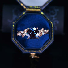 Load image into Gallery viewer, 2 Carat Alexandrite Floral Rose Gold Engagement Ring
