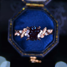 Load image into Gallery viewer, 2 Carat Alexandrite Floral Rose Gold Engagement Ring