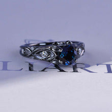 Load image into Gallery viewer, 1 Carat 14K Black Gold Alexandrite Celtic Engagement Ring