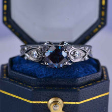 Load image into Gallery viewer, 1 Carat 14K Black Gold Alexandrite Celtic Engagement Ring