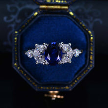 Load image into Gallery viewer, 2 Carat Royal Blue Sapphire 14K White Gold Engagement Promissory Ring