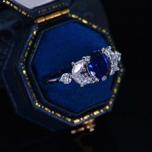 Load image into Gallery viewer, 2 Carat Royal Blue Sapphire 14K White Gold Engagement Promissory Ring