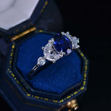 Load image into Gallery viewer, 2 Carat Royal Blue Sapphire 14K White Gold Engagement Promissory Ring