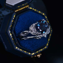 Load image into Gallery viewer, 2 Carat Alexandrite Floral Shank Gold Engagement Ring