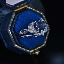 Load image into Gallery viewer, 2 Carat Alexandrite Floral Shank Gold Engagement Ring