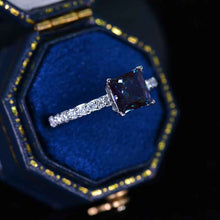 Load image into Gallery viewer, 1.5 Carat Princess Cut Alexandrite Engagement Gold Ring
