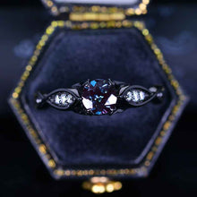 Load image into Gallery viewer, Celtic Unique 14K Black Gold Alexandrite Celtic Engagement Ring