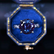 Load image into Gallery viewer, 5 Carat Alexandrite Stone 14K White Gold Ring