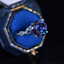 Load image into Gallery viewer, 5 Carat Alexandrite Stone 14K White Gold Ring