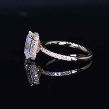 Load image into Gallery viewer, 3 Carat Giliarto Radiant Cut Moissanite Hidden Halo Engagement Ring