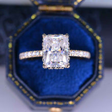 Load image into Gallery viewer, 3 Carat Giliarto Radiant Cut Moissanite Hidden Halo Engagement Ring