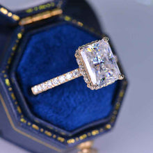 Load image into Gallery viewer, 3 Carat Giliarto Radiant Cut Moissanite Hidden Halo Engagement Ring