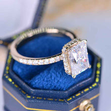 Load image into Gallery viewer, 3 Carat Giliarto Radiant Cut Moissanite Hidden Halo Engagement Ring